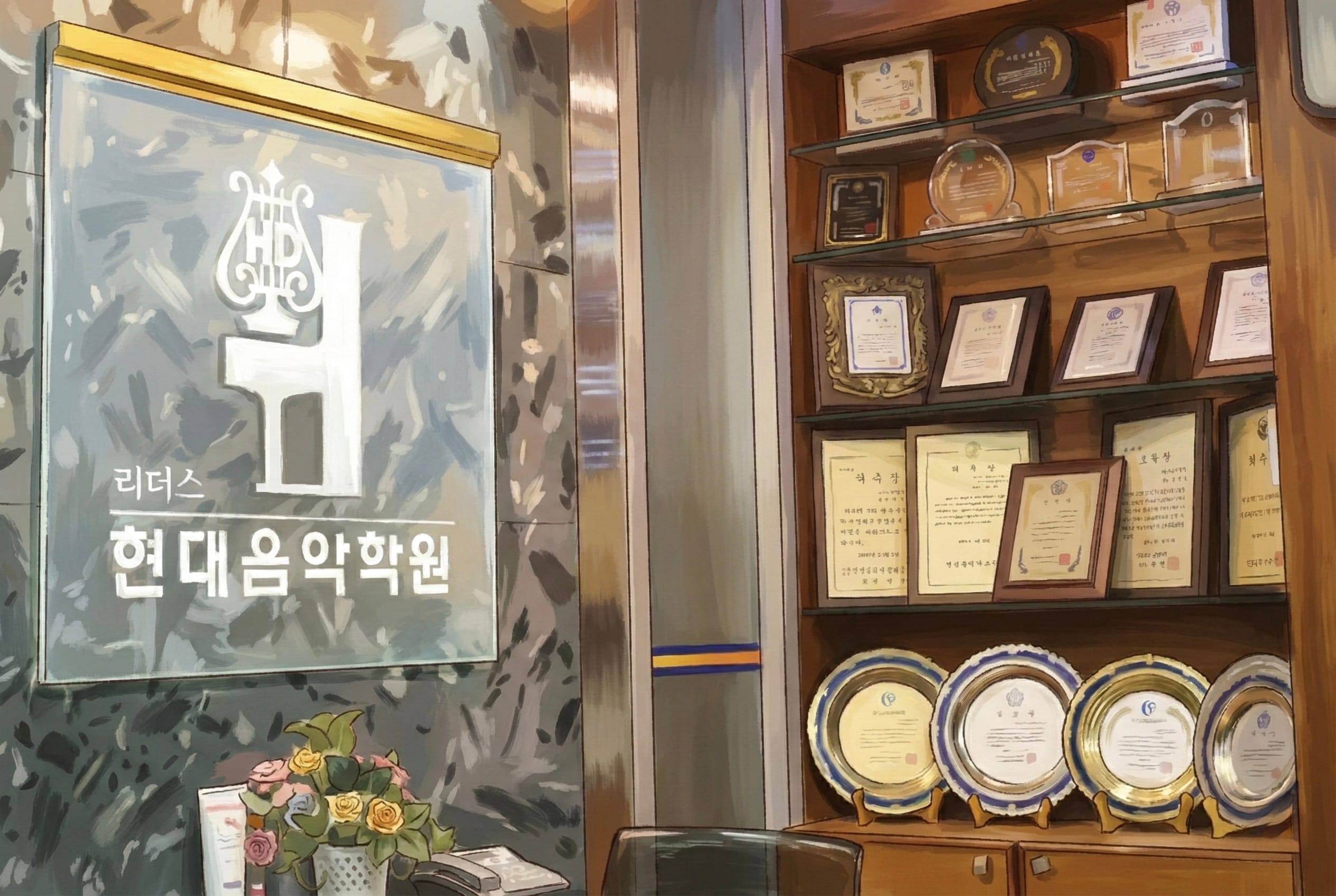 리더스현대음악학원 대기실